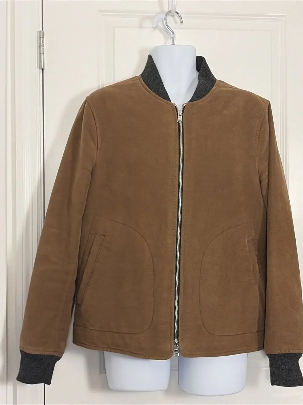 Banana Republic Men's Emmetex Italian Fabric Vegan Suede Sherpa Jacket M